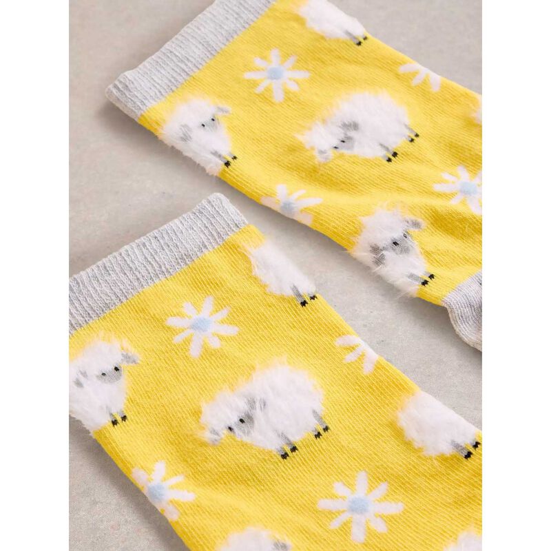 White Stuff Fluffy Sheep Ankle Socks image number 1